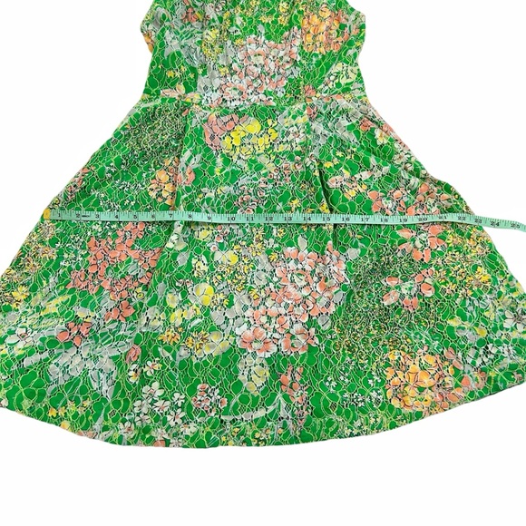 Anthropologie Maeve Verbena Floral Multicolor Lace Fit & Flare Dress Size 0 - Picture 12 of 15